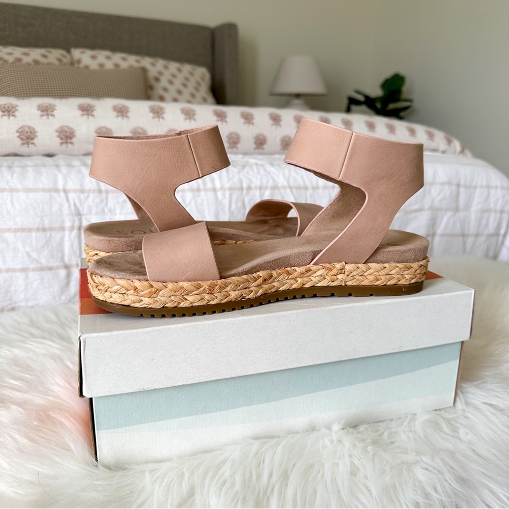 🌸 SOUL Naturalizer 🌸 Detail  Platform Ankle Strap Sandal 7.5M